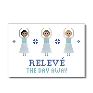 Ballerinas, Dancers, Cross Stitch Pattern, PDF File, Ballet