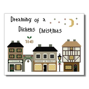 A Christmas Carol, Cross Stitch Pattern, PDF File, Charles Dickens, Scrooge