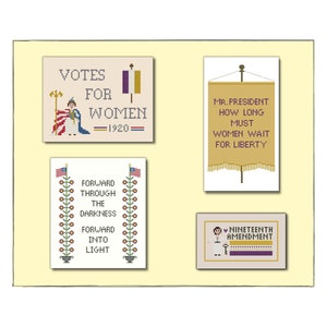 Suffragette, Votes For Women Sconto Bundle 4 Schemi Punto Croce, File PDF, Donne Ispiratrici