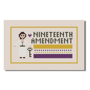 Suffragette, Alice Paul, Kreuzstich-Muster, PDF-Datei, feministische, inspirierende Frau