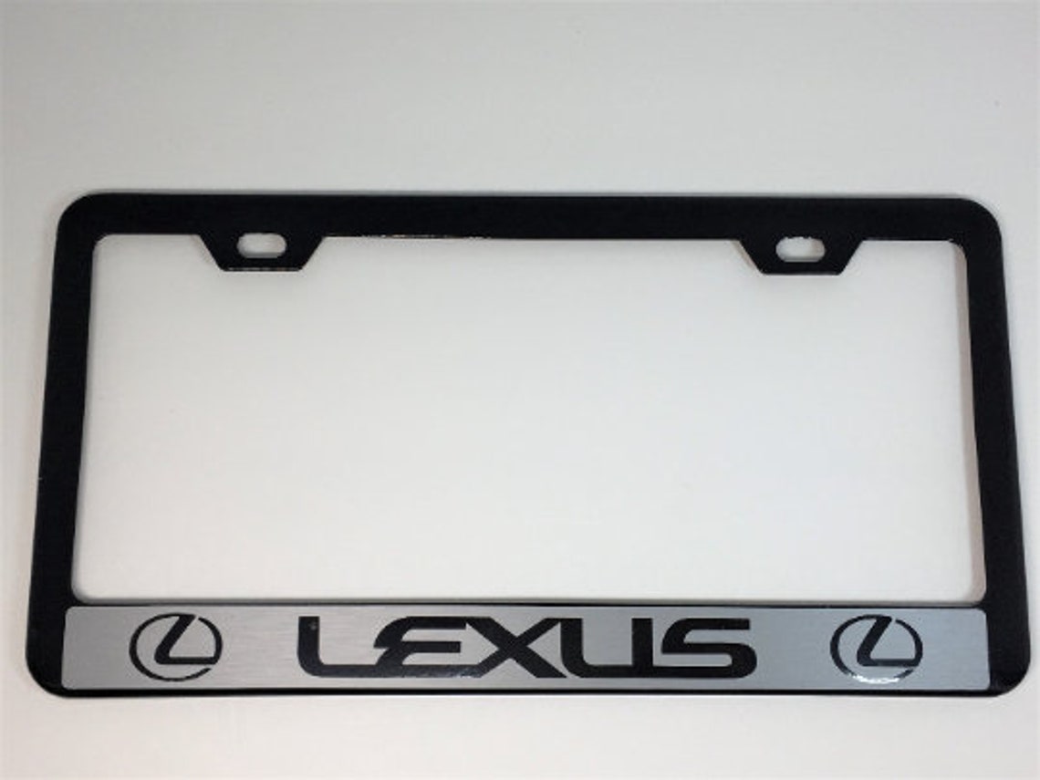 Lexus Stainless Steel Chrome License Plate Frame with Caps Etsy