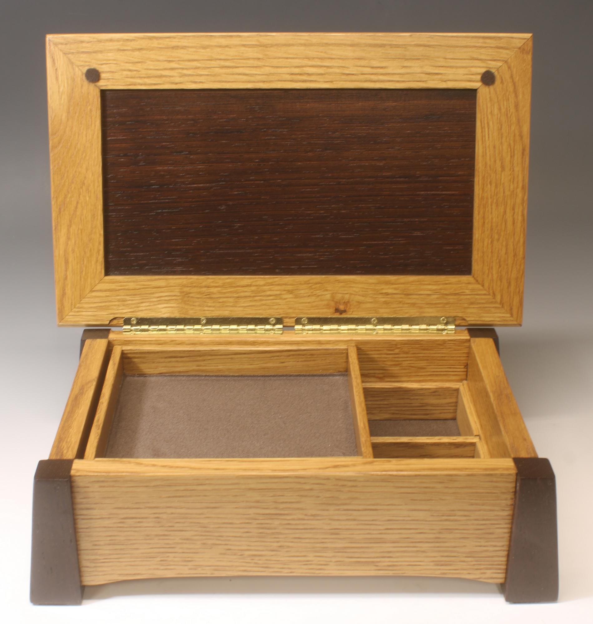 Classic Wooden Multi Purpose Box Made of Quarter Sawn Oak