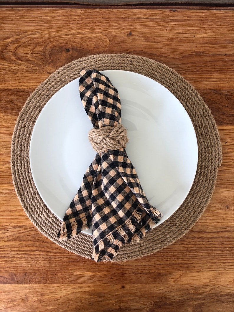 Round Jute Rope Placemats/ Rope Plate Chargers/ Set of 4 Etsy