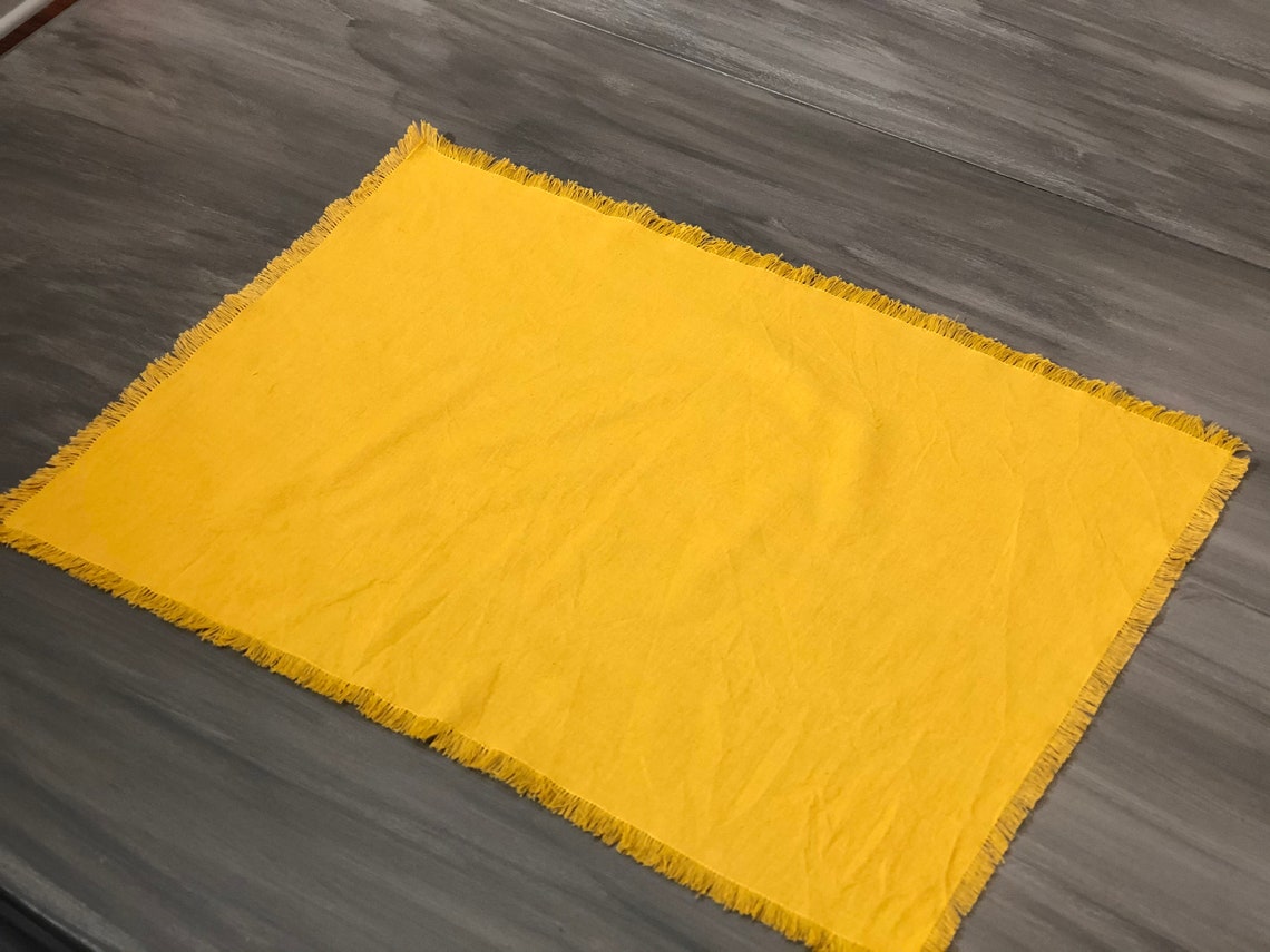 Mustard Cloth Placemats Set of 4 Etsy