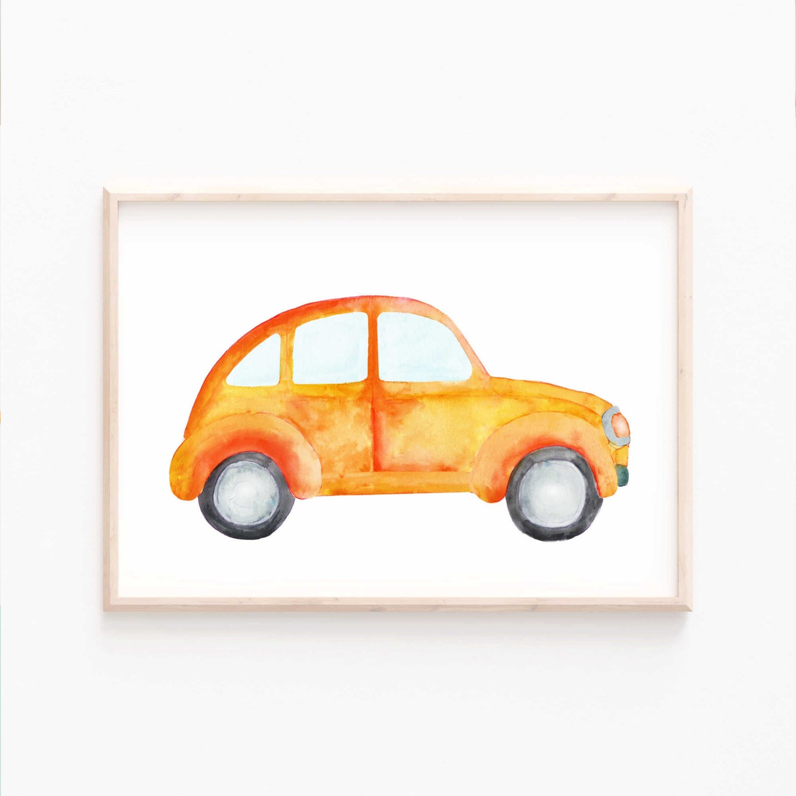 Auto Bild fürs Kinderzimmer Kinderbild Fahrzeuge Autos Etsy.de
