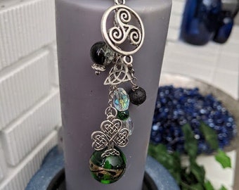 Celtic Charm Cluster Keychain