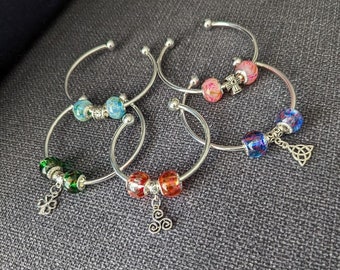 Murano Glass Bead Celtic Bracelet