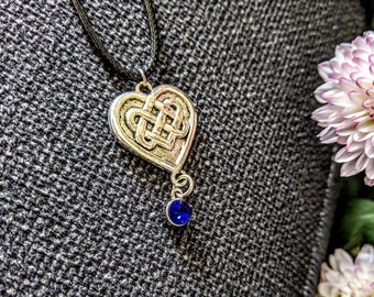 Celtic Heart with Birthstone