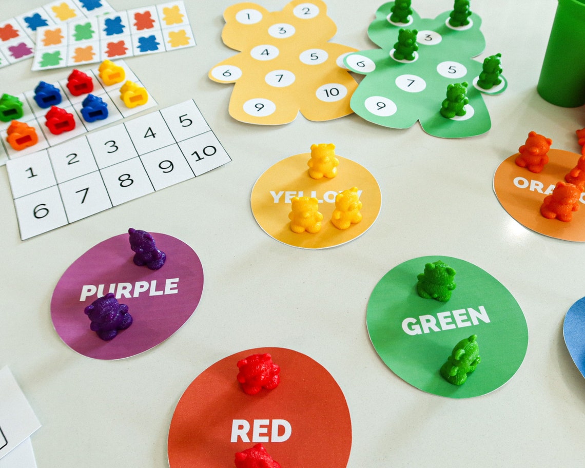 Counting Bear Preschool Math Activity: Homeschool Printable (PDF) - Etsy