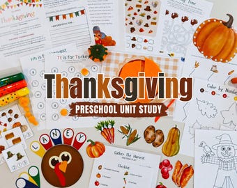 Thanksgiving Preschool Unit Study | Fall Pre-k Printable Curriculum, Thanksgiving Kindergarten Activities Thanksgiving Morning Basket