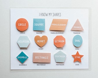 Shape Sorting Activity Sheet: Preschool Learning (Digital Download)