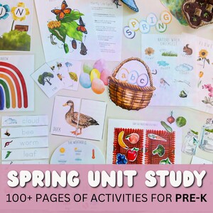 Spring Preschool Unit Study | Spring Pre-K Curriculum, Spring Kindergarten Activities
