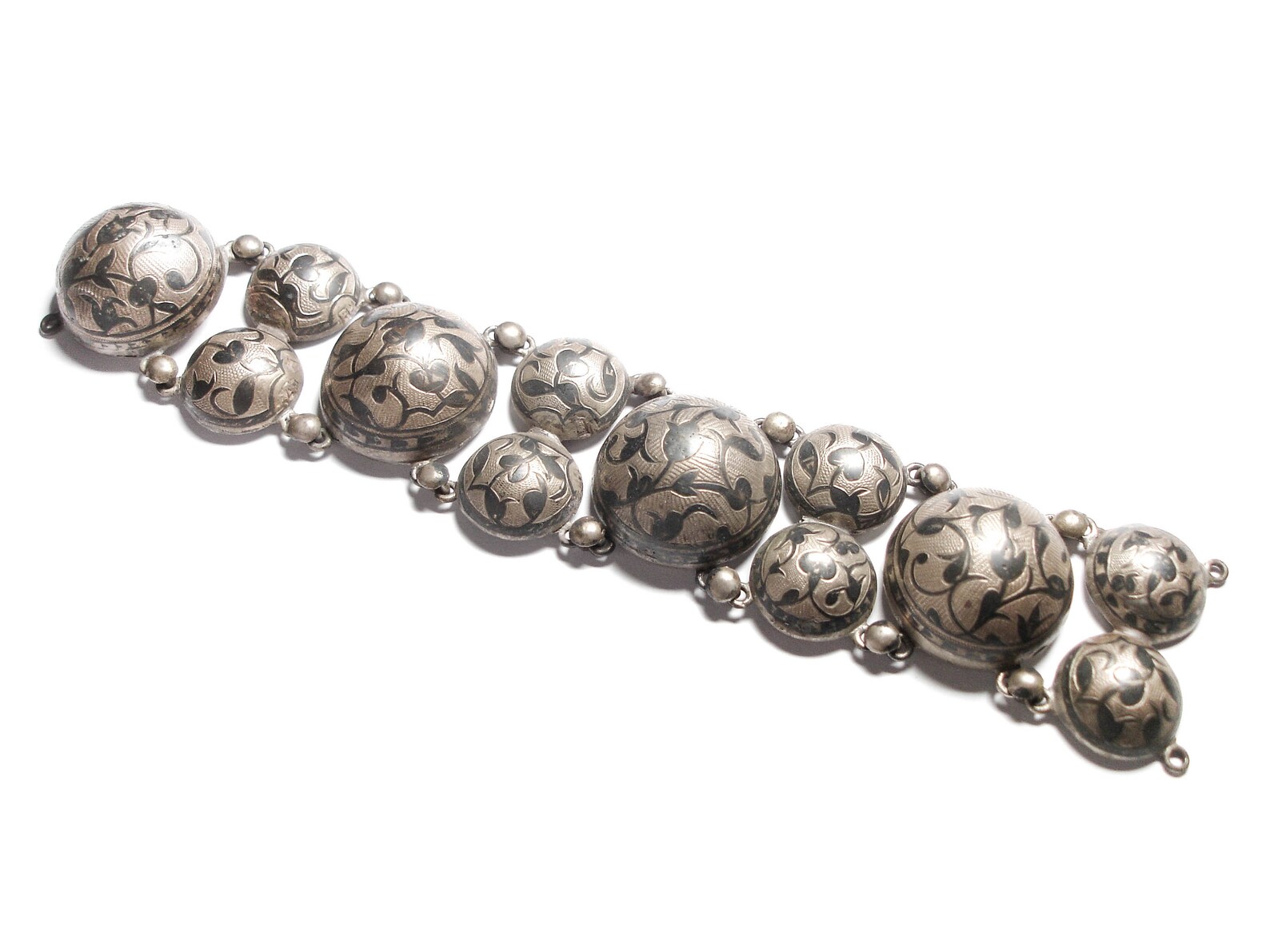 Large Antique Russian Silver Bracelet Section Beautiful Etsy
