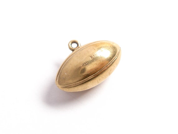 Vintage 9ct Gold Rugby Ball Charm - Etsy
