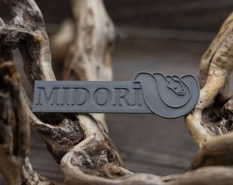 Green tree python custom name plaque, vivarium decor