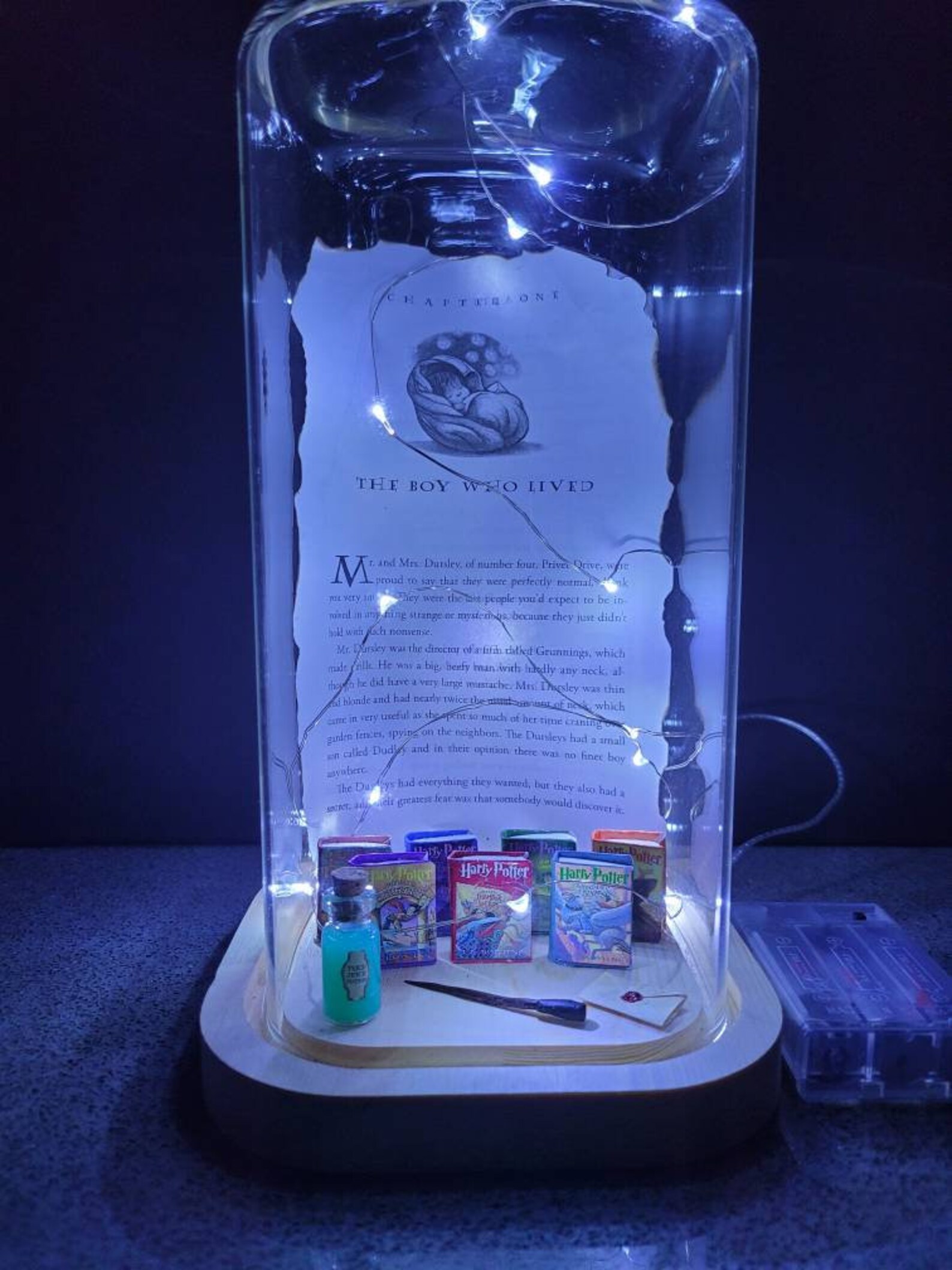 Harry Potter Inspired Night Light Harry Potter Books Inspired Etsy