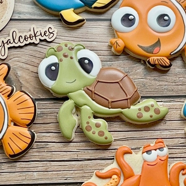 Squirt Turtle Digital STL Cookie Cutter File - Nemo - Finding Nemo