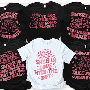 Custom Country Music Tshirt Bachelorette Party Nashville Shirt Western Cowgirl Bachelorette Shirt Bridesmaid Shirts for Bridal Shower