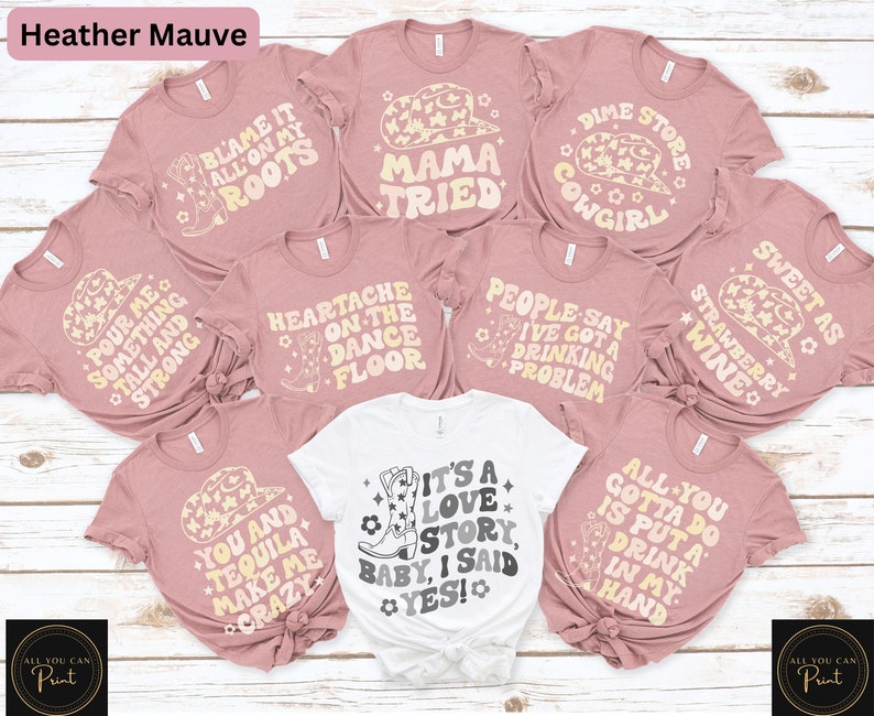 Country Music Custom Bachelorette Party Nashville Retro Lyrics Etsy