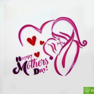 Biglietto d'auguri Quilling per mamma con amore - Arte unica dedicata fatta a mano/fatta con il cuore. Biglietto d'auguri di design per tutte le occasioni
