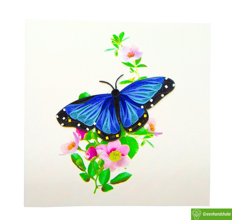 Ulysses Butterfly Quilling Card: Handmade Art Greeting Card - Etsy Canada