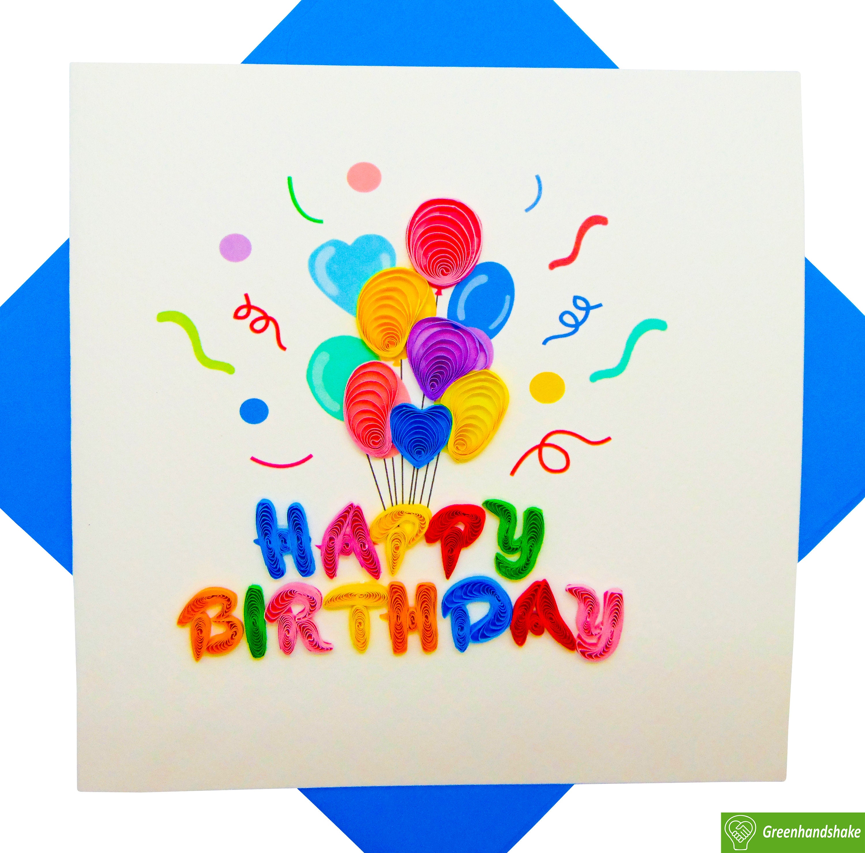 Quilling Card 3D LOVE House Quilled Happy Birthday Dedicated Paper