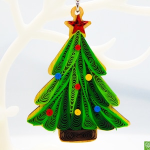 Christmas Tree, Quilling Ornaments Collection, Home Decorations Holiday Decor,Handmade Ornament for Animal Lovers,quilled Ornament