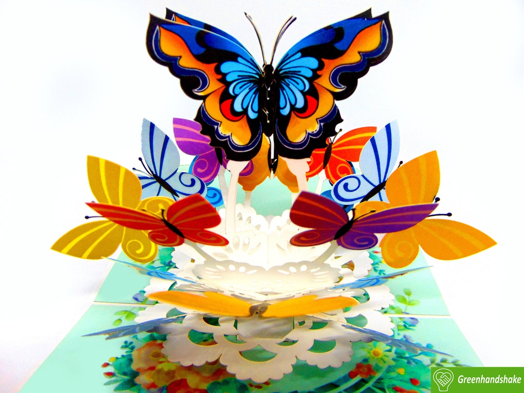 Butterfly Pop up Card: 3D Handmade Greeting Card - Etsy
