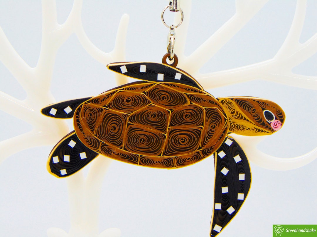 Sea Turtle Quilling Ornament: Handmade Holiday Decor - Etsy