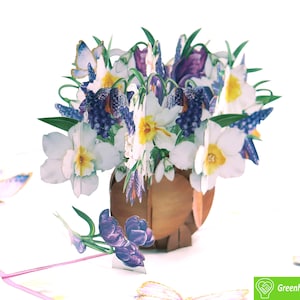 Healing in Full Bloom, Pop Up Card, 3D Popup Greeting Cards - Unikalna, Dedykowana, Ręcznie Robiona Sztuka. Projektuj Kartkę z Pozdrowieniami na Wszystkie Okazje