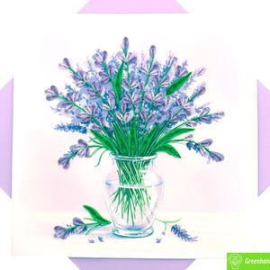 Lavender Dreams, biglietto di auguri con quilling - Arte unica dedicata fatta a mano/con il cuore. Progetta biglietti di auguri per tutte le occasioni
