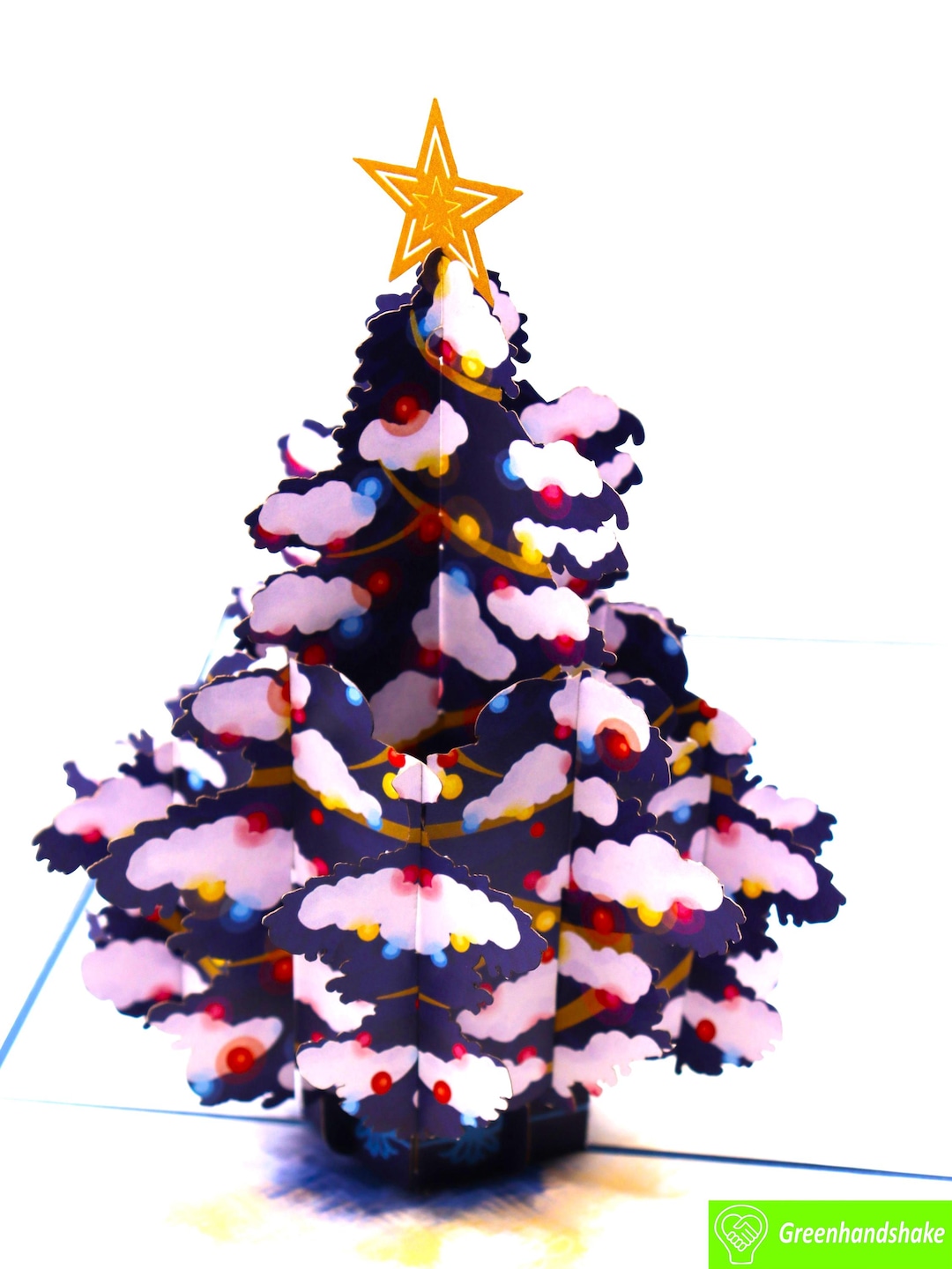 3D Christmas Tree Pop up Card: Handmade Holiday Greeting - Etsy