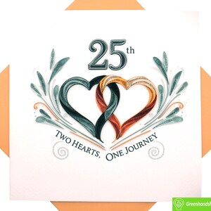 Due cuori, un viaggio, biglietto di auguri quilling - Arte unica fatta a mano dedicata. Progetta biglietti di auguri per tutte le occasioni