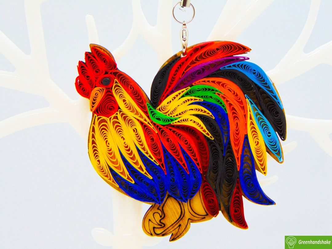 Rooster Quilling Ornaments Collectionhome Decorations Etsy