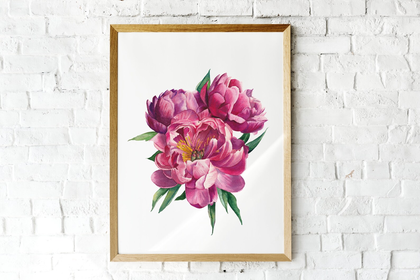 Watercolor Peony Art Digital Prints. Set of 2. Girls Room Pink Flowers ...
