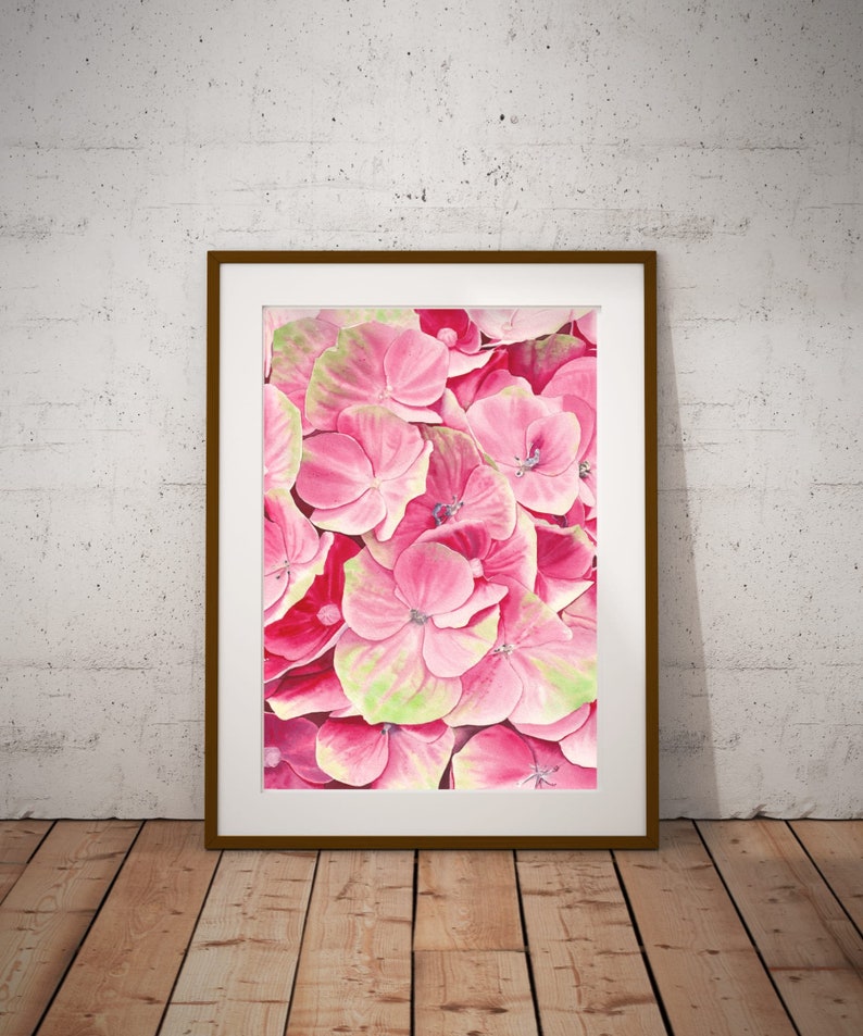 Watercolor Floral Prints Set of 3. Peony, Hydrangea, Tulips Wall Art ...