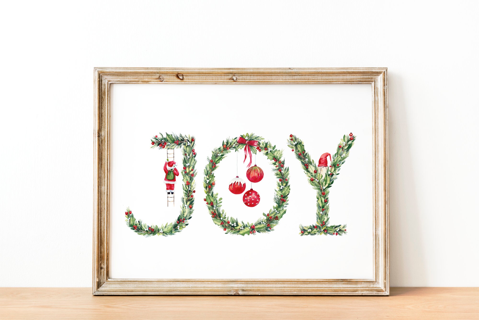 JOY Chritmas Wall Decor Printable Wall Art Holiday Decoration Christmas Ptint Digital Download
