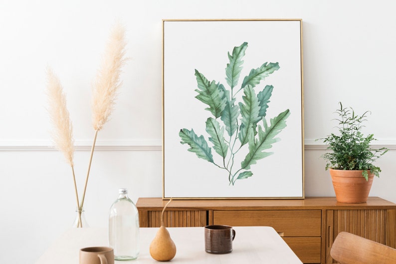 Coral Prints Set of 3. Green Coastal Wall Art. Watercolor - Etsy