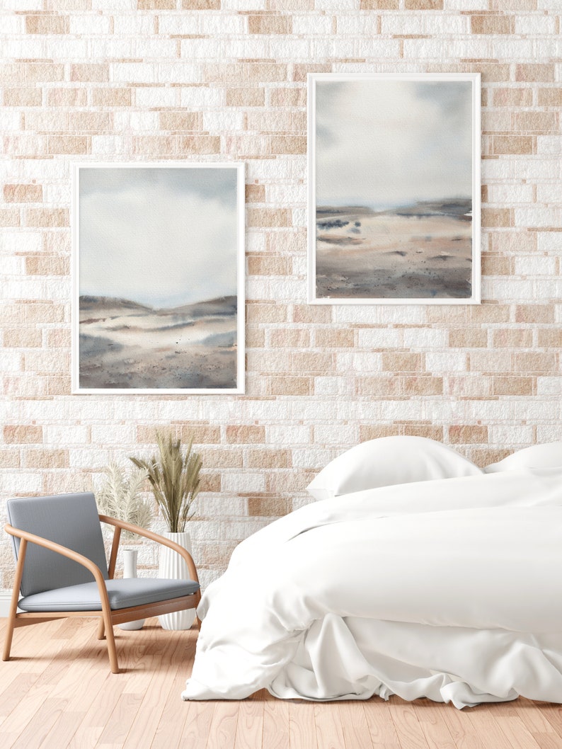 beige brown grey abstract landscape