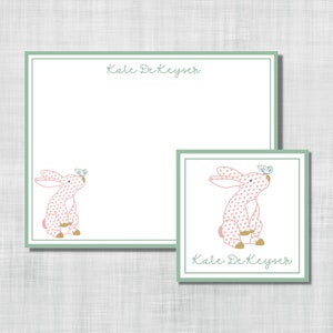 Herend Bunny Personalized Notecards and/or Enclosure Cards