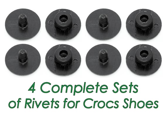 4-pack Replacement Rivets for Broken Crocs Shoe Strap Fix Button Fastener  Repair Parts 