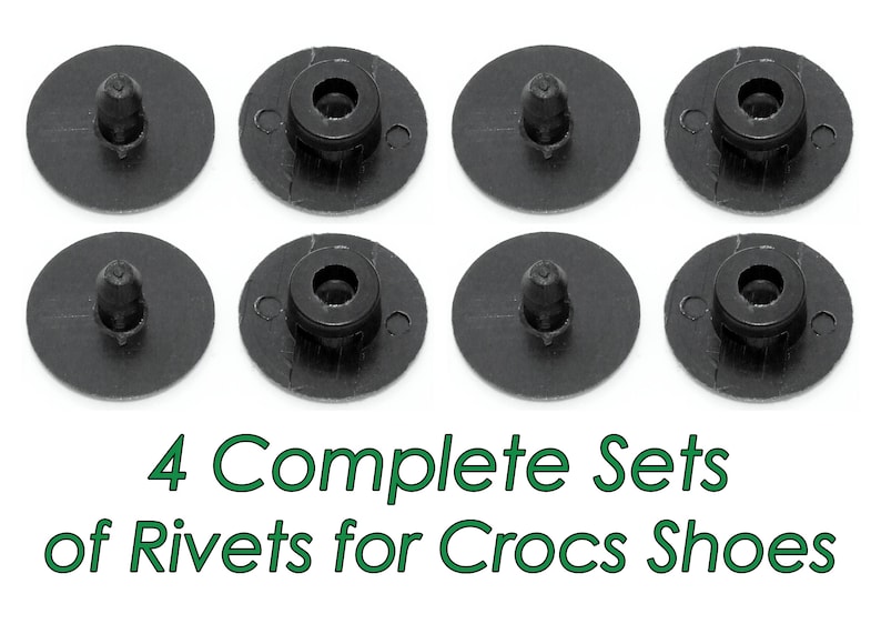 4pack Replacement Rivets for Broken Crocs Shoe Strap Fix Button