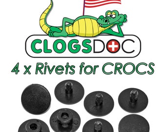4-pack Replacement Rivets for Broken Crocs Shoe Strap Fix Button