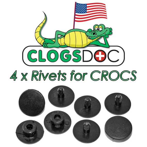 4-pack Replacement Rivets for Broken Crocs Shoe Strap Fix Button Fastener  Repair Parts 