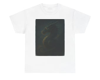 Artistic Dragon Unisex Tee, Cool Graphic T-Shirt, Mythical Creature Shirt, Fantasy Theme Top, Cotton Tee for Men and Women, Dragon Lover
