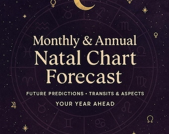 Pronóstico mensual y anual de la carta natal, predicciones futuras, tránsitos y aspectos, tu año por delante