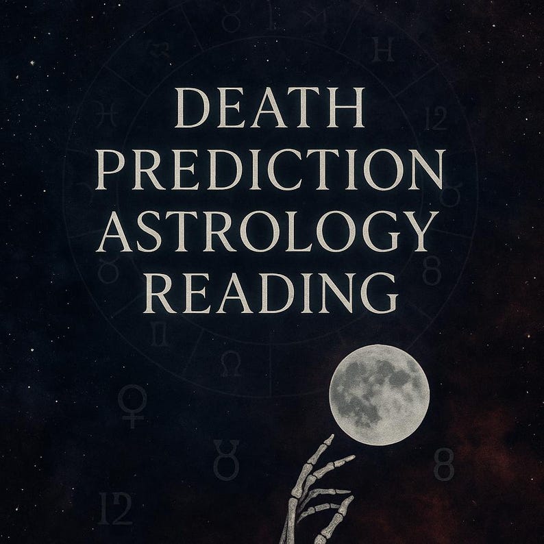Lectura astrológica de predicción de muerte, carta natal, perspectivas de vida (PDF digital) imagen 1