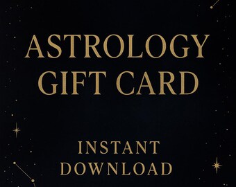 Tarjeta de regalo para lectura astrológica • Carta natal personalizada, sinastría (descarga digital)