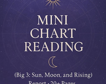 Lectura personalizada de la carta natal: Sol, Luna y Ascendente (Informe en PDF)