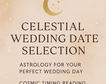 Selección de fecha de boda astrológica / Lectura celestial personalizada (PDF)